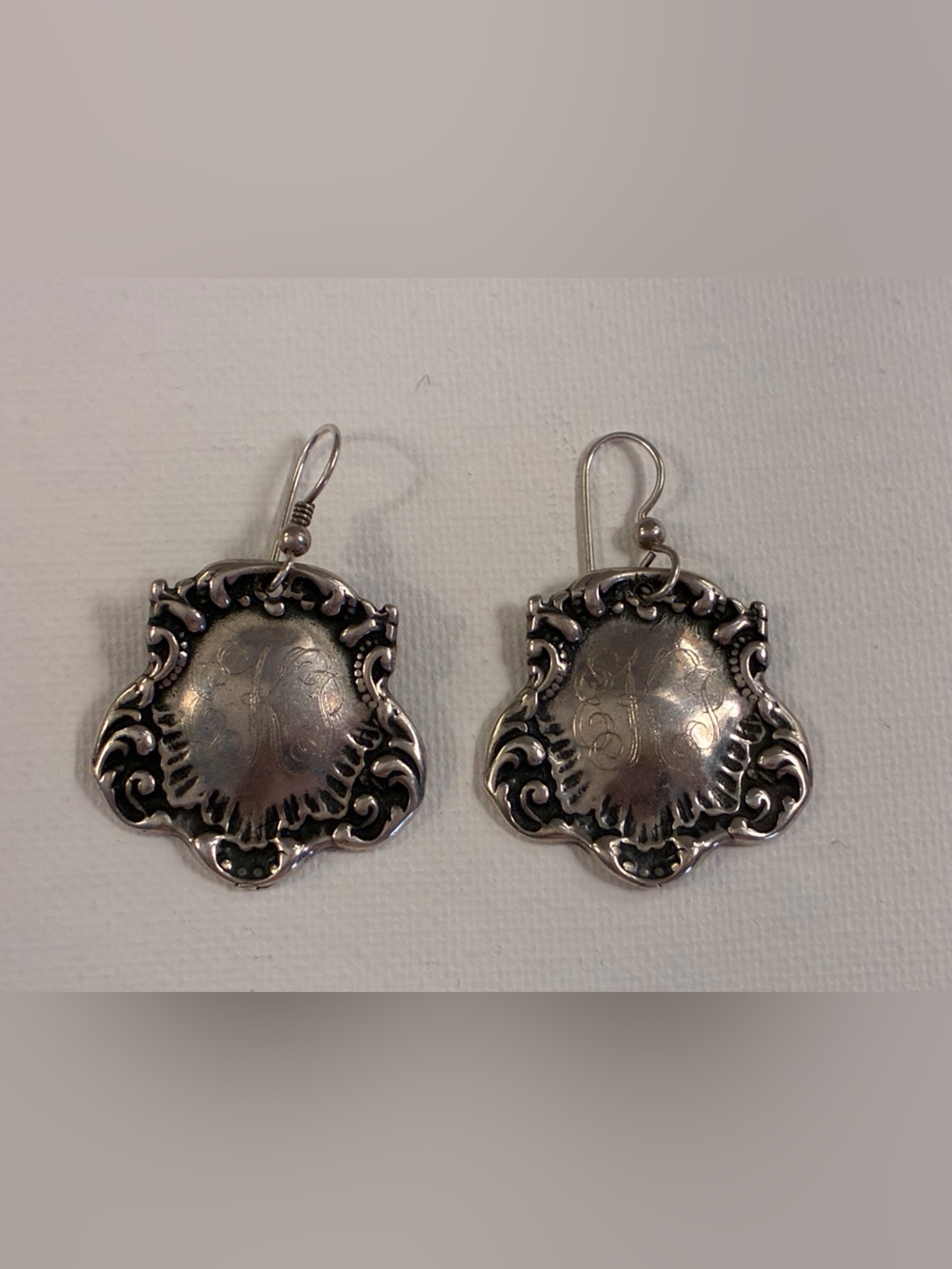 T. Foree Hunsicker Sterling Luggage Tag Earrings